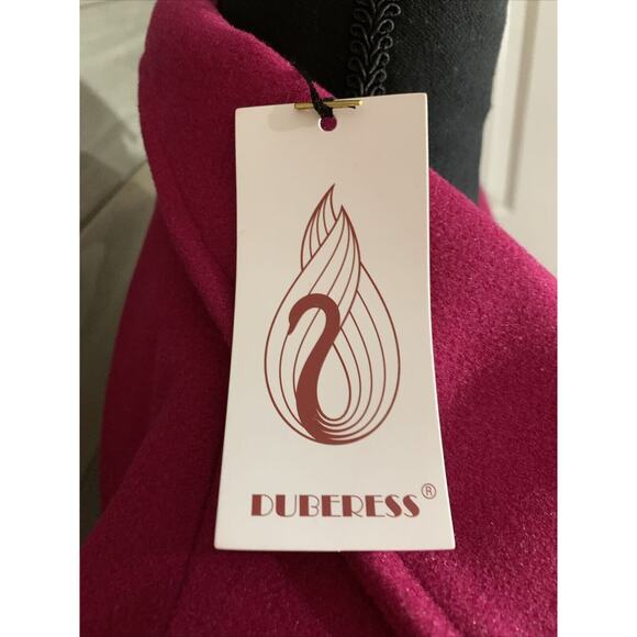 Duberess Womens Pea Coat Long Dress Women’s Size M Trench Long Nwt - Picture 5 of 8